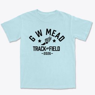 G W Mead Elementary School Track and Field Premium Heavyweight T-shirt