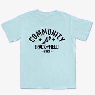 Community Learning Center Track and Field Premium Heavyweight T-shirt