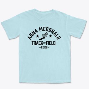 Anna Mcdonald Elementary School 114 Track and Field Premium Heavyweight T-shirt