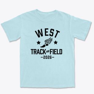 West Junior High School Track and Field Premium Heavyweight T-shirt
