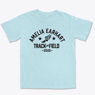 Amelia Earhart Middle School Track and Field Premium Heavyweight T-shirt