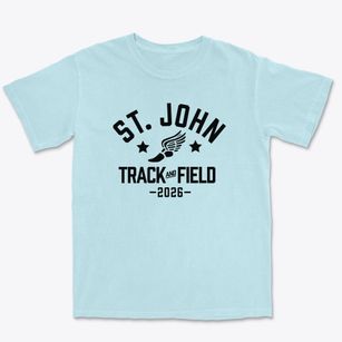 Saint John Lutheran School Track and Field Premium Heavyweight T-shirt