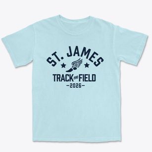 Saint James Episcopal School Track and Field Premium Heavyweight T-shirt