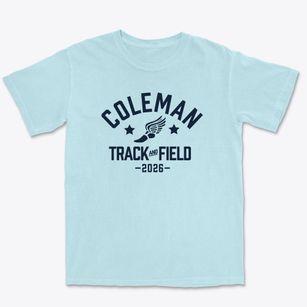 Coleman High School Track and Field Premium Heavyweight T-shirt