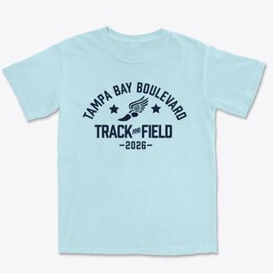 Tampa Bay Boulevard Elementary School Track and Field Premium Heavyweight T-shirt