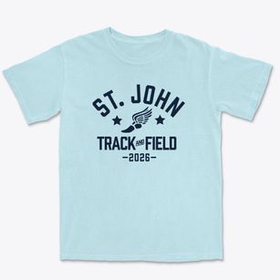 Saint John Lutheran School Track and Field Premium Heavyweight T-shirt