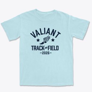 Valiant Christian Academy Track and Field Premium Heavyweight T-shirt