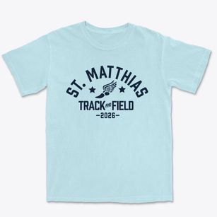 Saint Matthias Apostle School Track and Field Premium Heavyweight T-shirt