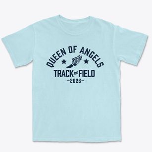 Queen Of Angels Elementary School Track and Field Premium Heavyweight T-shirt