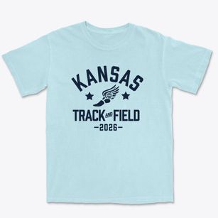 Kansas High School Track and Field Premium Heavyweight T-shirt