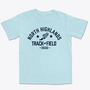 North Highlands Elementary School Track and Field Premium Heavyweight T-shirt