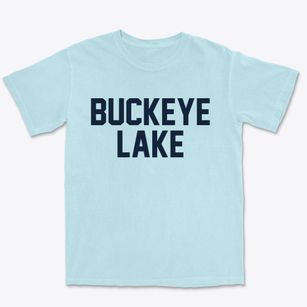 Buckeye Lake Ohio Classic Block Premium Heavyweight T-shirt