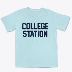 College Station Texas Classic Block Premium Heavyweight T-shirt