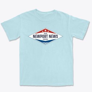 Newport News Virginia Diamond Star Premium Heavyweight T-shirt