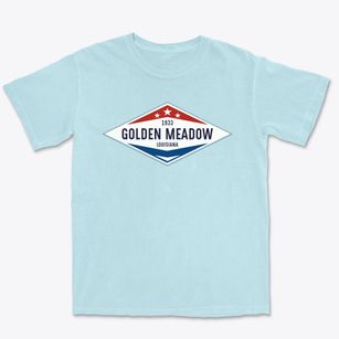 Golden Meadow Louisiana Diamond Star Premium Heavyweight T-shirt