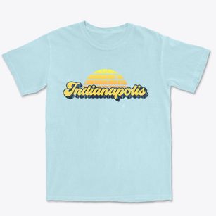 Indianapolis Indiana Sublime Sunset Premium Heavyweight T-shirt