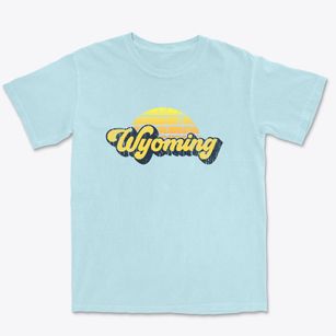 Wyoming New York Sublime Sunset Premium Heavyweight T-shirt