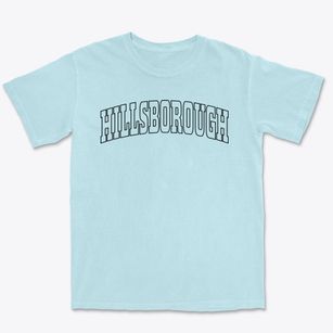 Hillsborough North Carolina Trendy Block Premium Heavyweight T-shirt