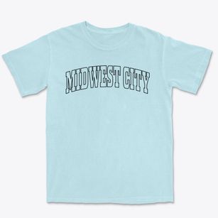 Midwest City Oklahoma Trendy Block Premium Heavyweight T-shirt