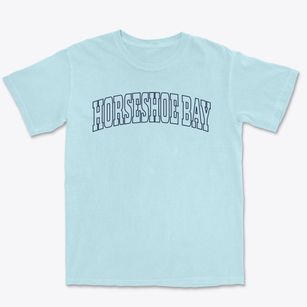 Horseshoe Bay Texas Trendy Block Premium Heavyweight T-shirt