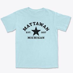 Mattawan Michigan Star Premium Heavyweight T-shirt