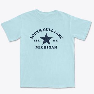 South Gull Lake Michigan Star Premium Heavyweight T-shirt
