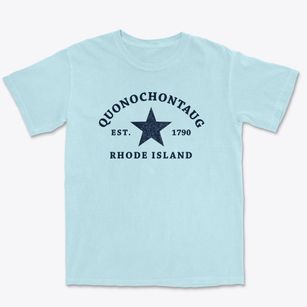 Quonochontaug Rhode Island Star Premium Heavyweight T-shirt