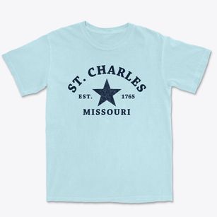 St. Charles Missouri Star Premium Heavyweight T-shirt