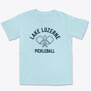 Lake Luzerne New York Pickleball Premium Heavyweight T-shirt