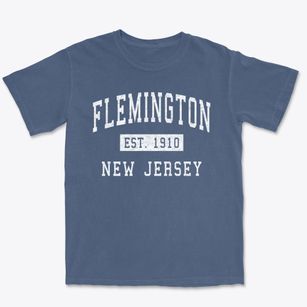 Flemington New Jersey Classic Established Premium Heavyweight T-shirt