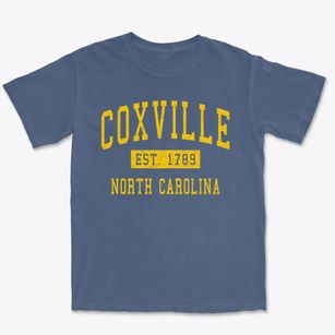 Coxville North Carolina Classic Established Premium Heavyweight T-shirt