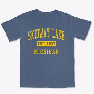 Skidway Lake Michigan Classic Established Premium Heavyweight T-shirt