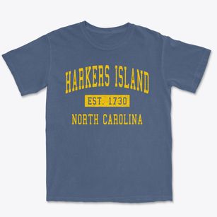 Harkers Island North Carolina Classic Established Premium Heavyweight T-shirt