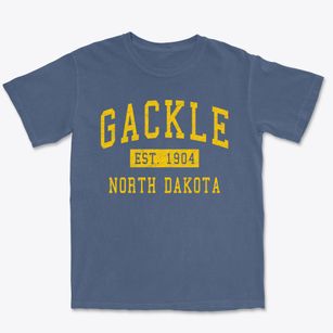 Gackle North Dakota Classic Established Premium Heavyweight T-shirt