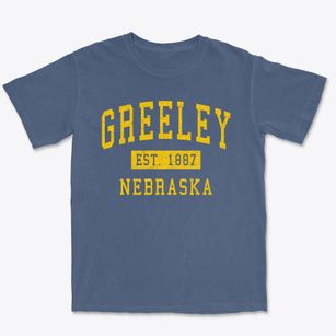Greeley Nebraska Classic Established Premium Heavyweight T-shirt