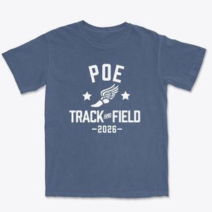 Poe Elementary School Track and Field Premium Heavyweight T-shirt