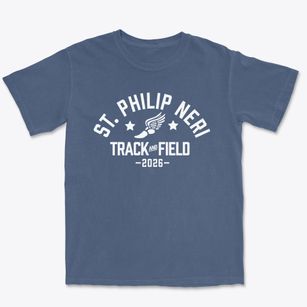 Saint Philip Neri School Track and Field Premium Heavyweight T-shirt