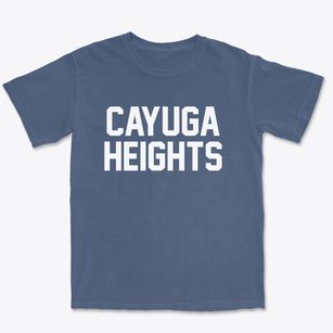 Cayuga Heights New York Classic Block Premium Heavyweight T-shirt