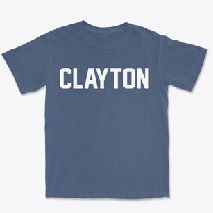 Clayton North Carolina Classic Block Premium Heavyweight T-shirt