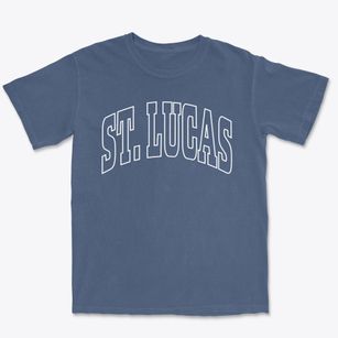St. Lucas Iowa Trendy Block Premium Heavyweight T-shirt