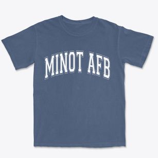 Minot Afb North Dakota Varsity Premium Heavyweight T-shirt