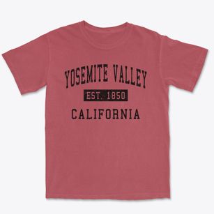 Yosemite Valley California Classic Established Premium Heavyweight T-shirt