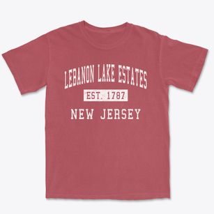 Lebanon Lake Estates New Jersey Classic Established Premium Heavyweight T-shirt