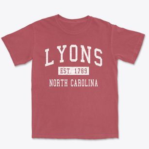 Lyons North Carolina Classic Established Premium Heavyweight T-shirt