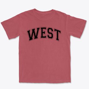 West Memorial Junior High School Varsity Arch Premium Heavyweight T-shirt