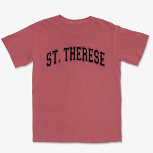 St. Therese Varsity Arch Premium Heavyweight T-shirt