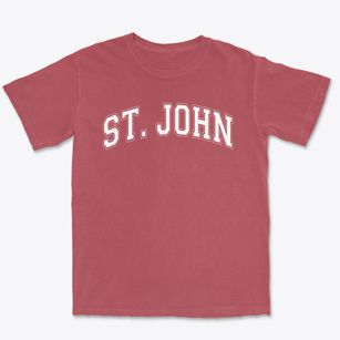 Saint John Evangelist School Varsity Arch Premium Heavyweight T-shirt