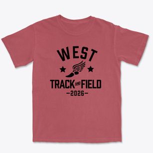 West High School Track and Field Premium Heavyweight T-shirt
