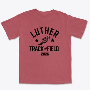 Luther Memorial Learning Center Track and Field Premium Heavyweight T-shirt