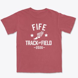 Fife High School Track and Field Premium Heavyweight T-shirt